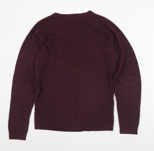 Womens UK Size 10 Maine Purple Pullover Jumper