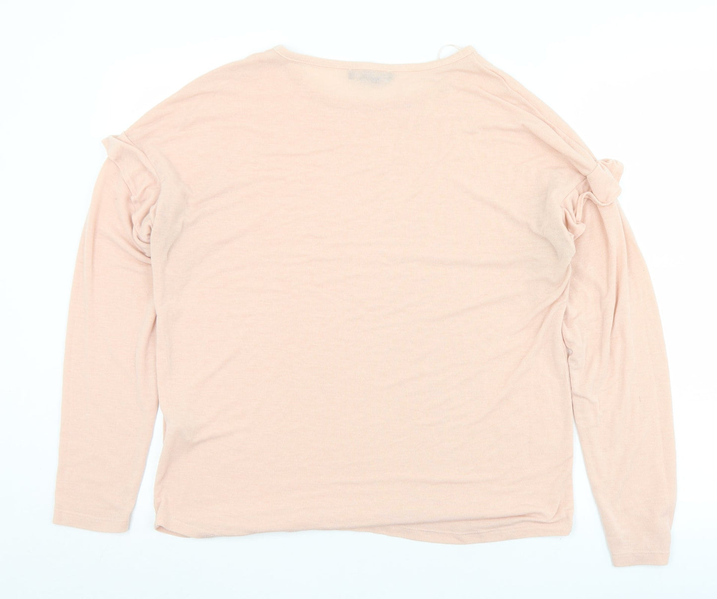 Primark Womens Pink  Polyester Basic T-Shirt Size 10 Crew Neck - 10-12