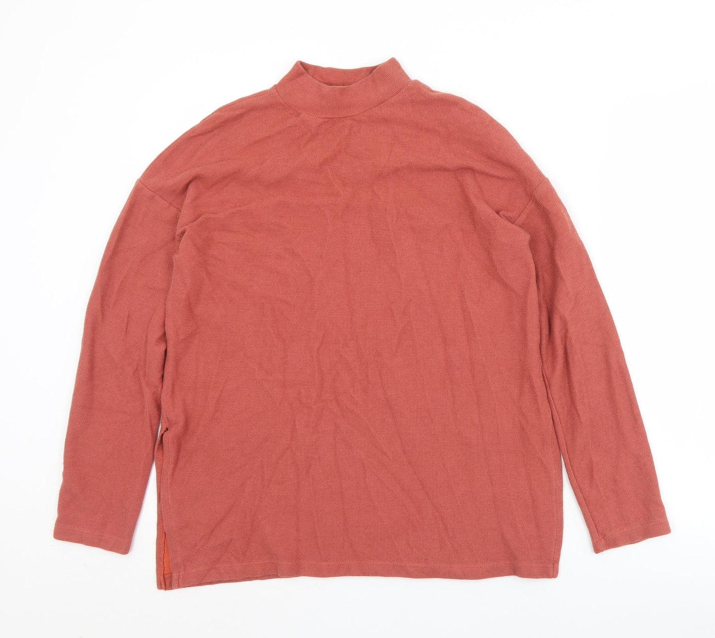 Womens UK Size S Zara Brown Jersey T-Shirt