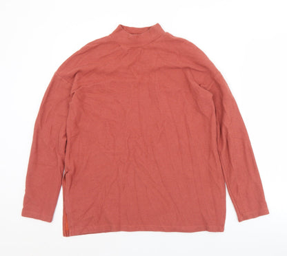Womens UK Size S Zara Brown Jersey T-Shirt