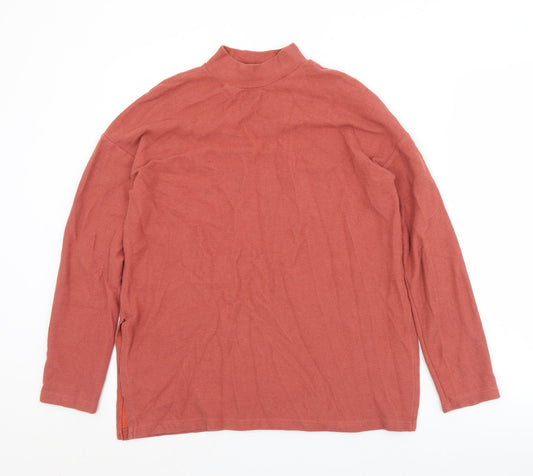 Womens UK Size S Zara Brown Jersey T-Shirt