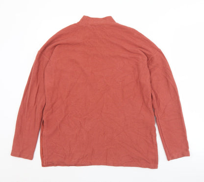 Womens UK Size S Zara Brown Jersey T-Shirt