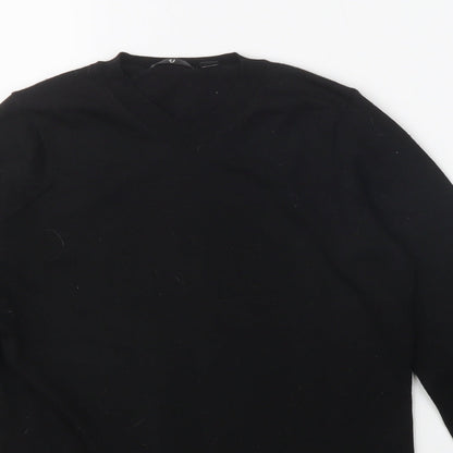 Uniqlo Boys Black  Wool Basic Casual Size S Crew Neck