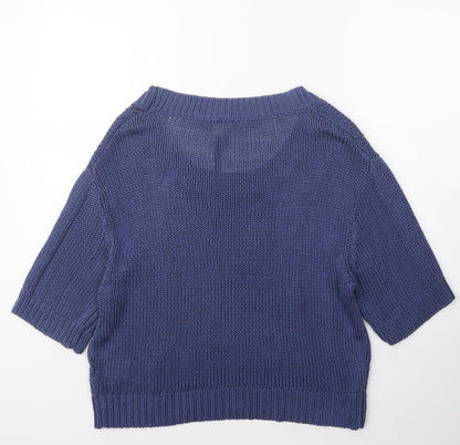 Womens UK Size L Fashion Union Blue Pullover Jumper