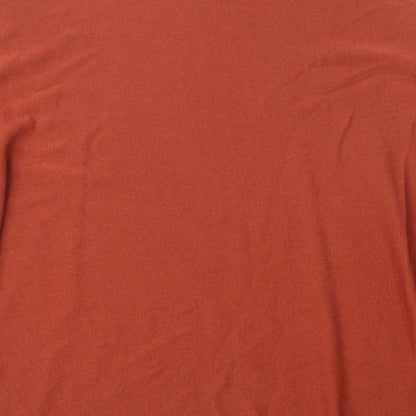Zan.Style Womens Orange Scoop Neck  Viscose Shrug Jumper Size M