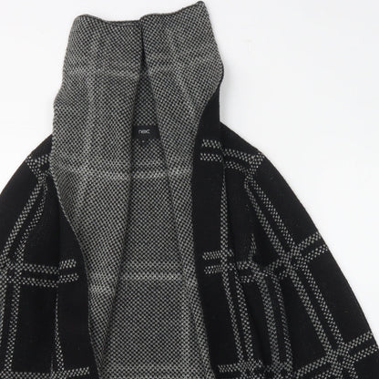 NEXT Womens Black High Neck Herringbone Acrylic Wrap Jumper Size M