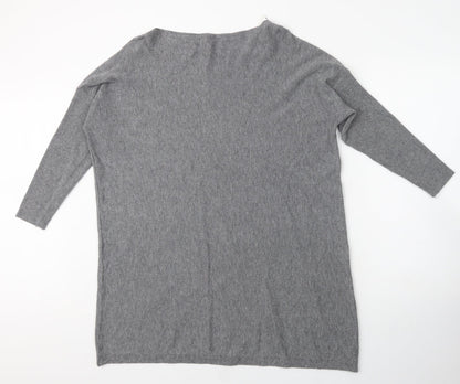 Stella Womens Grey  Viscose Jumper Dress  Size 10  Boat Neck