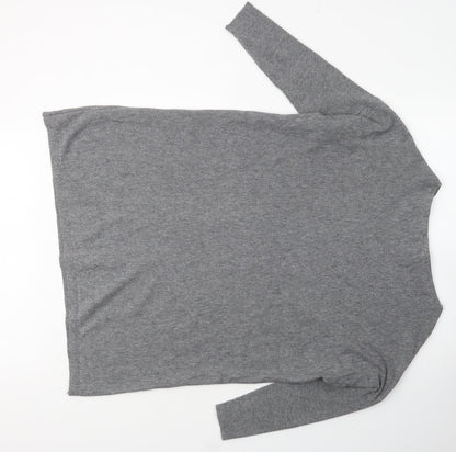 Stella Womens Grey  Viscose Jumper Dress  Size 10  Boat Neck