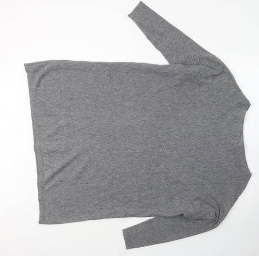 Stella Womens Grey  Viscose Jumper Dress  Size 10  Boat Neck