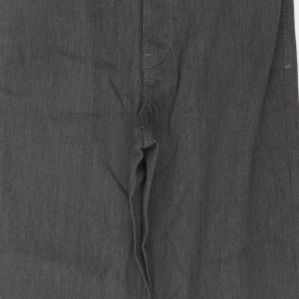 Heritage Womens Grey  Cotton Straight Jeans Size 32 L29.5 in Regular Zip