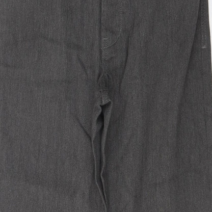 Heritage Womens Grey  Cotton Straight Jeans Size 32 L29.5 in Regular Zip