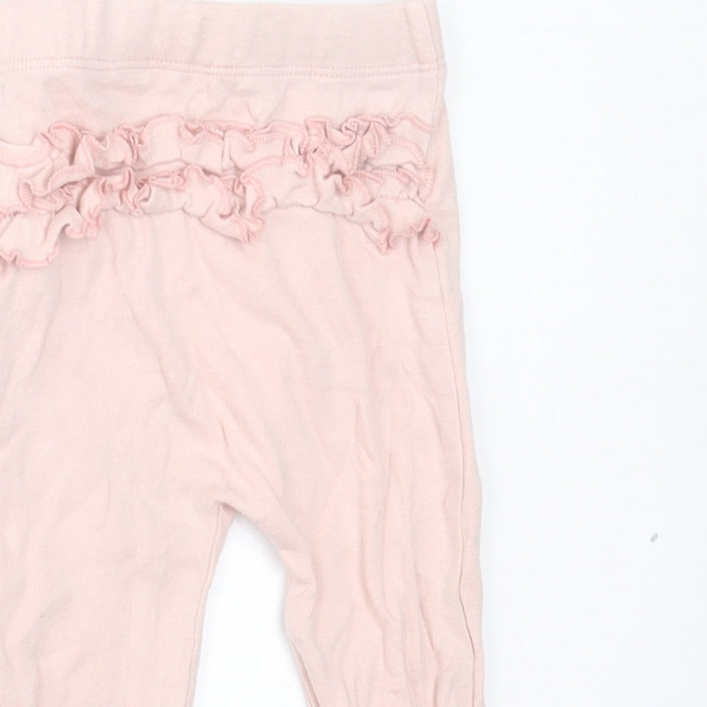 George Girls Pink  Cotton Capri Leggings Size 6-9 Months  Pullover