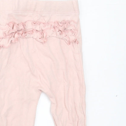 George Girls Pink  Cotton Capri Leggings Size 6-9 Months  Pullover
