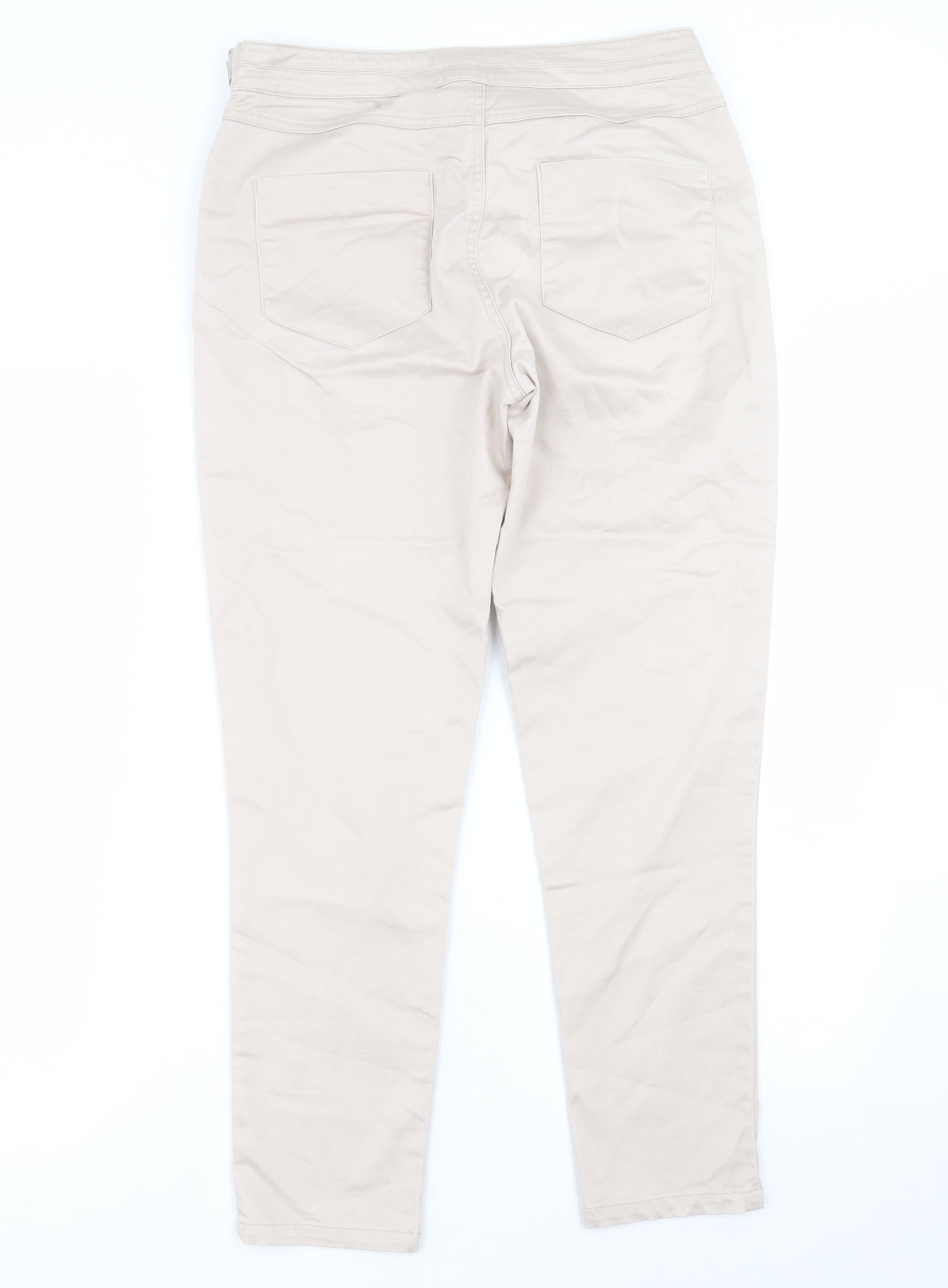Womens UK Size 10 Wallis Regular Fit Jegging Beige Trousers