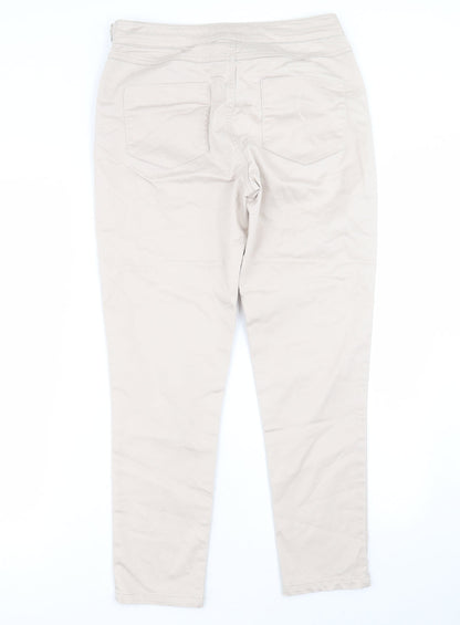 Womens UK Size 10 Wallis Regular Fit Jegging Beige Trousers