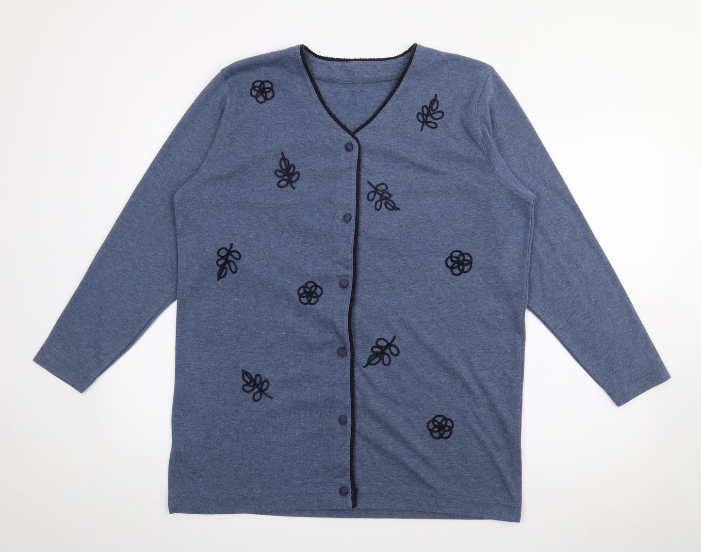 Womens UK Size S Preworn Blue Cardigan Jumper