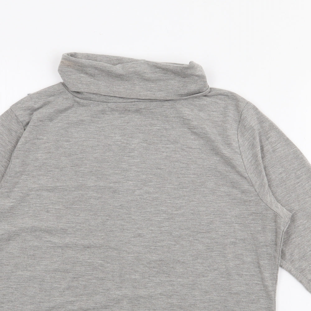 Boohoo Womens Grey High Neck  Polyester Pullover Jumper Size 14