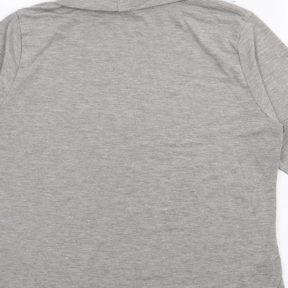 Boohoo Womens Grey High Neck  Polyester Pullover Jumper Size 14