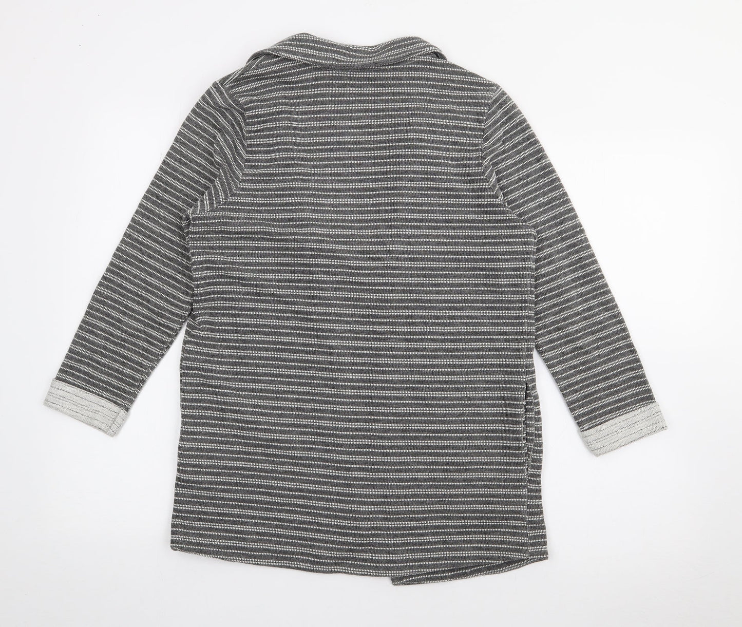 NEXT Womens Grey Striped Polyester Jacket Blazer Size 10