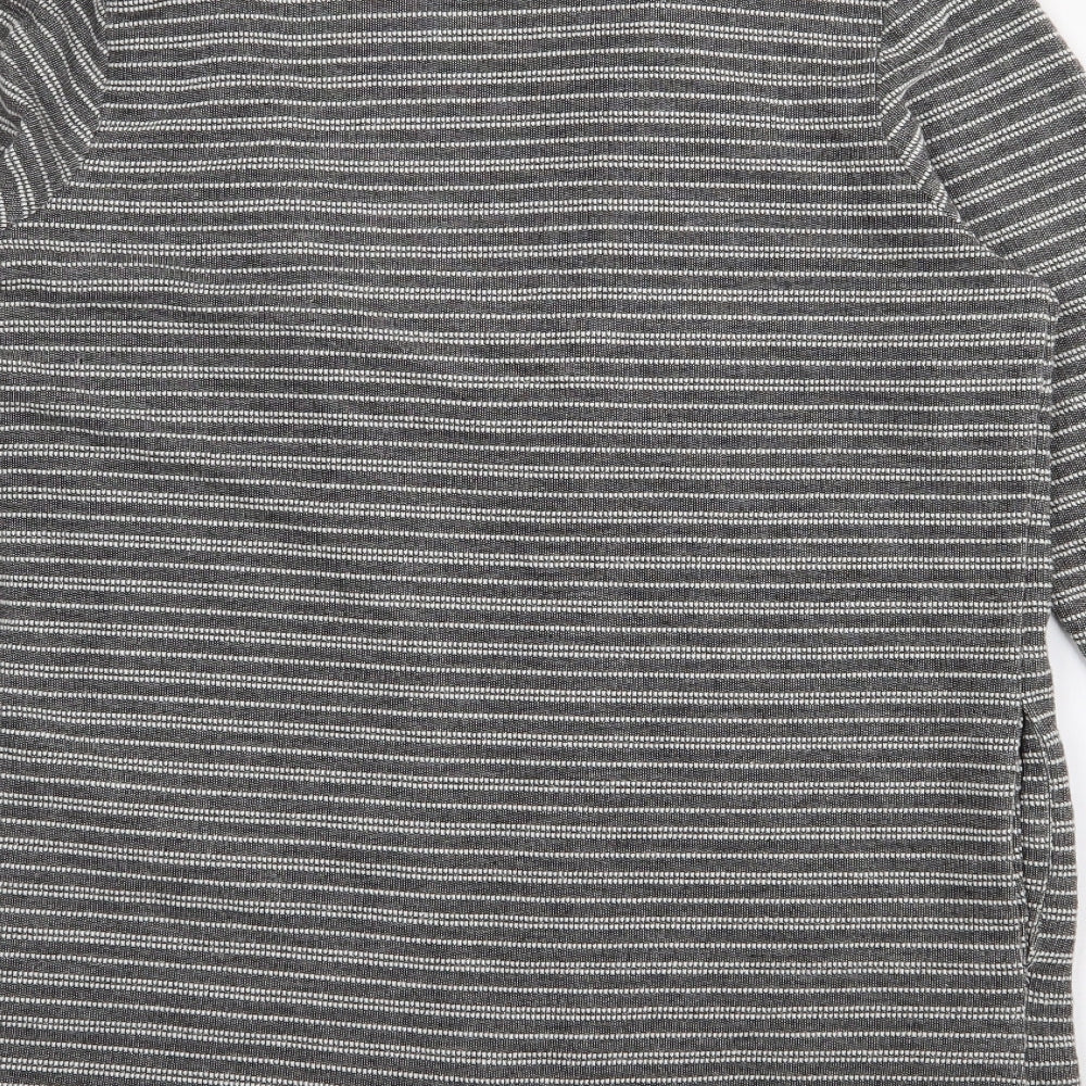 NEXT Womens Grey Striped Polyester Jacket Blazer Size 10