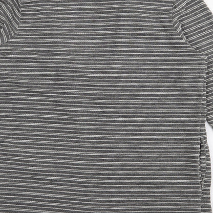 NEXT Womens Grey Striped Polyester Jacket Blazer Size 10