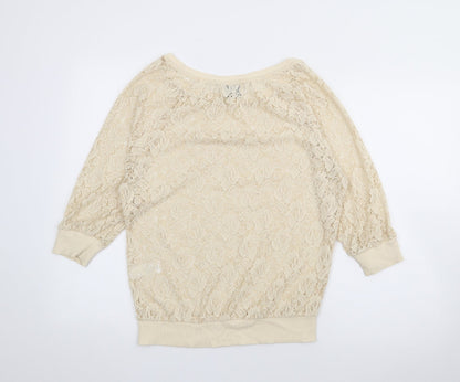 Womens UK Size 6 NEXT Ivory Pullover Jumper
