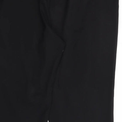 Papaya Womens Black  Polyester Trousers  Size 12 L27 in Regular