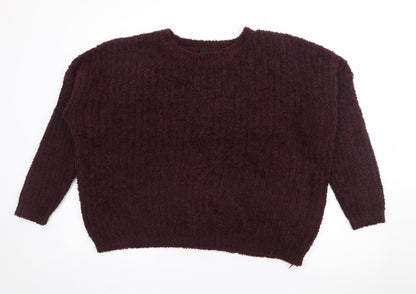 Atmosphere Womens Purple Crew Neck  Polyester Pullover Jumper Size 20