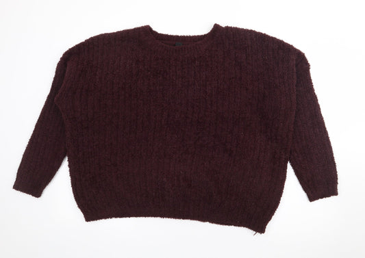 Atmosphere Womens Purple Crew Neck  Polyester Pullover Jumper Size 20