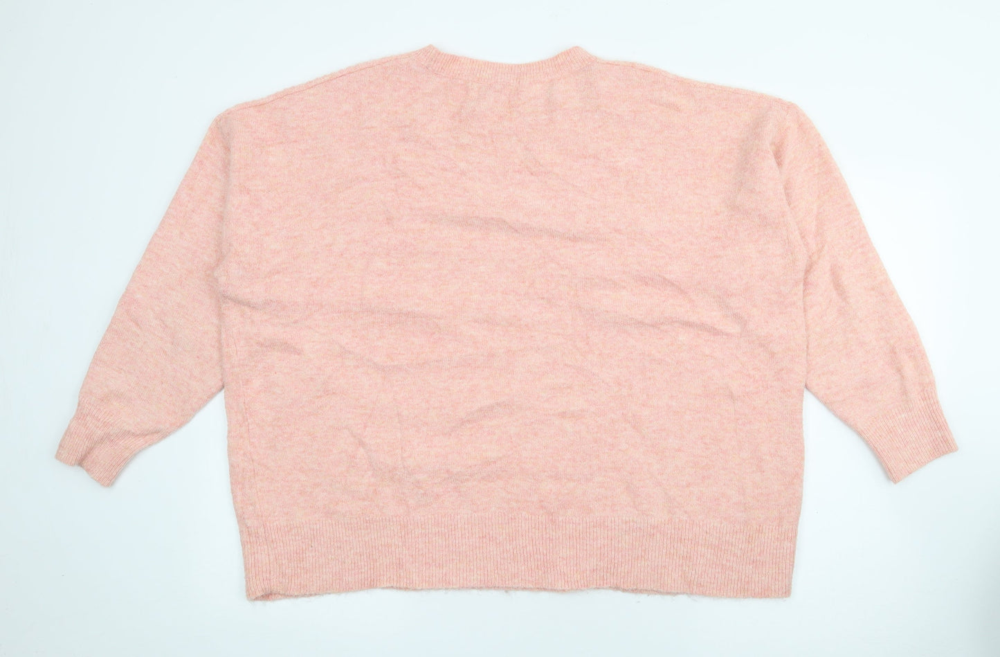 George Womens Pink Crew Neck  Polyester Pullover Jumper Size XL