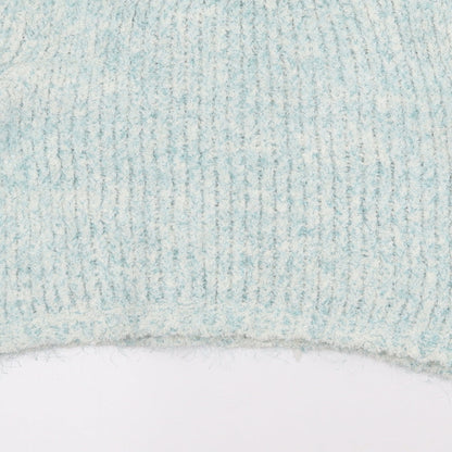 F&F Womens Blue Crew Neck  Viscose Pullover Jumper Size 8