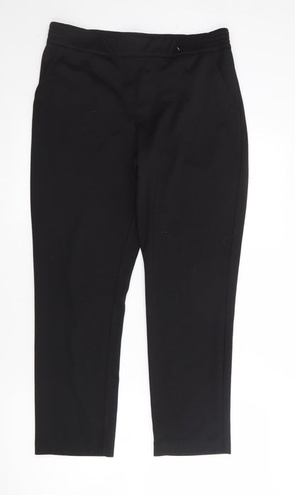 Classic Womens Black  Polyester Trousers  Size 14 L25 in Regular
