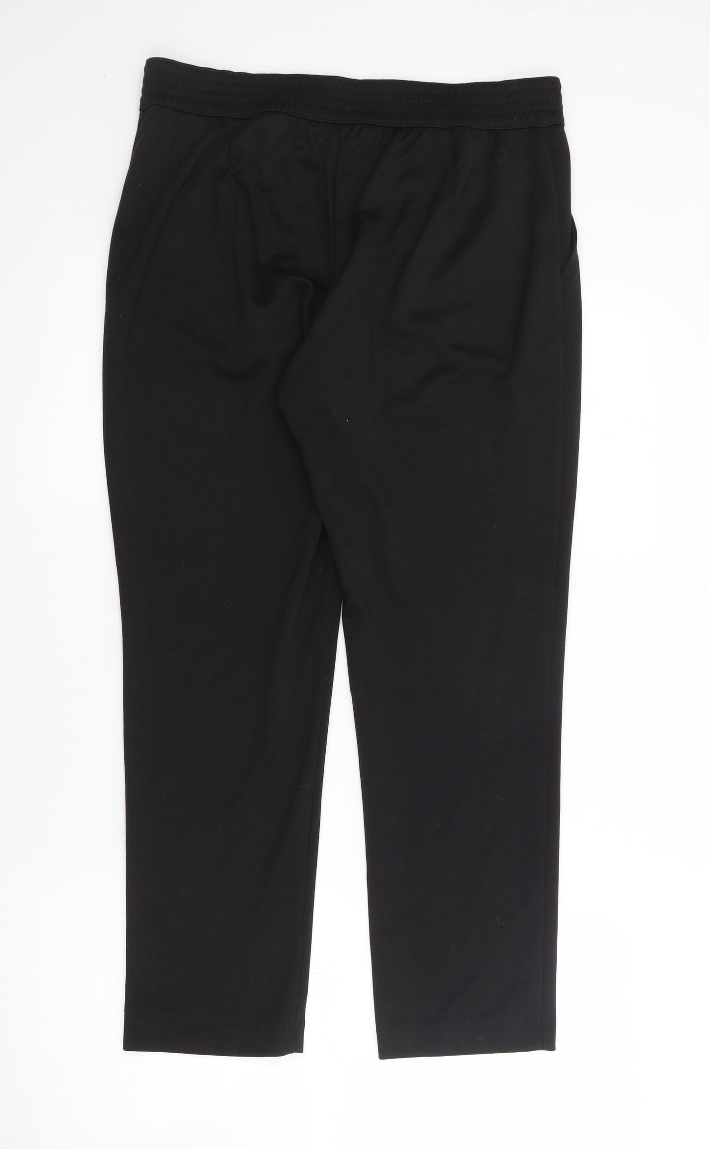 Classic Womens Black  Polyester Trousers  Size 14 L25 in Regular