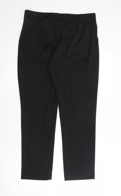 Classic Womens Black  Polyester Trousers  Size 14 L25 in Regular