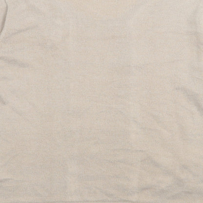 Damart Womens Brown Square Neck  Acrylic Pullover Jumper Size M