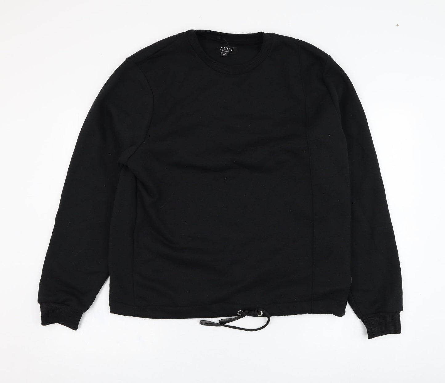 Mens UK Size M BoohooMAN Black Pullover Sweatshirt