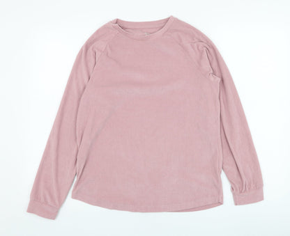 Additional front view of Primark women’s pink polyester pullover sweatshirt, size UK 6, pullover - loungewear