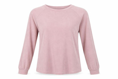 Front view of Primark women’s pink polyester pullover sweatshirt, size UK 6, pullover - loungewear
