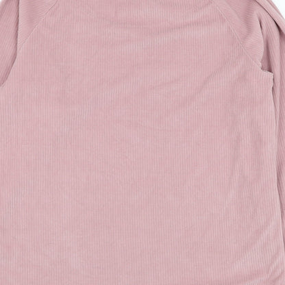 Brand and care label for Primark women’s pink polyester pullover sweatshirt, size UK 6, pullover - loungewear