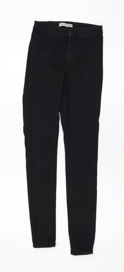 Primark Womens Black  Cotton Skinny Jeans Size 8 L30 in Regular Zip