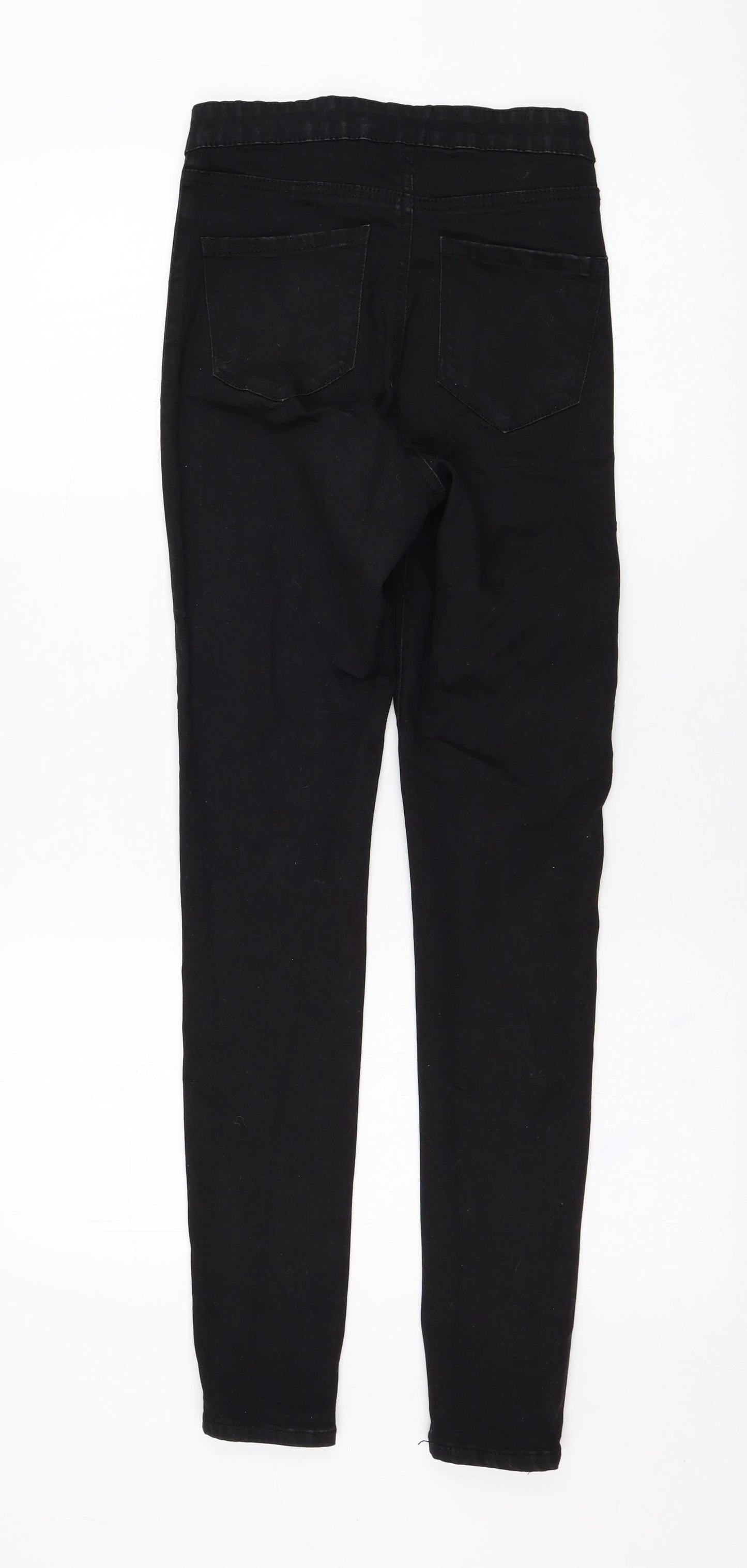 Primark Womens Black  Cotton Skinny Jeans Size 8 L30 in Regular Zip