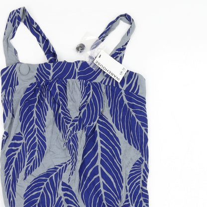 Womens UK Size  Warehouse Blue Basic Tank