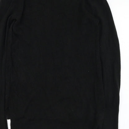 Primark Womens Black Round Neck  Acrylic Pullover Jumper Size 4