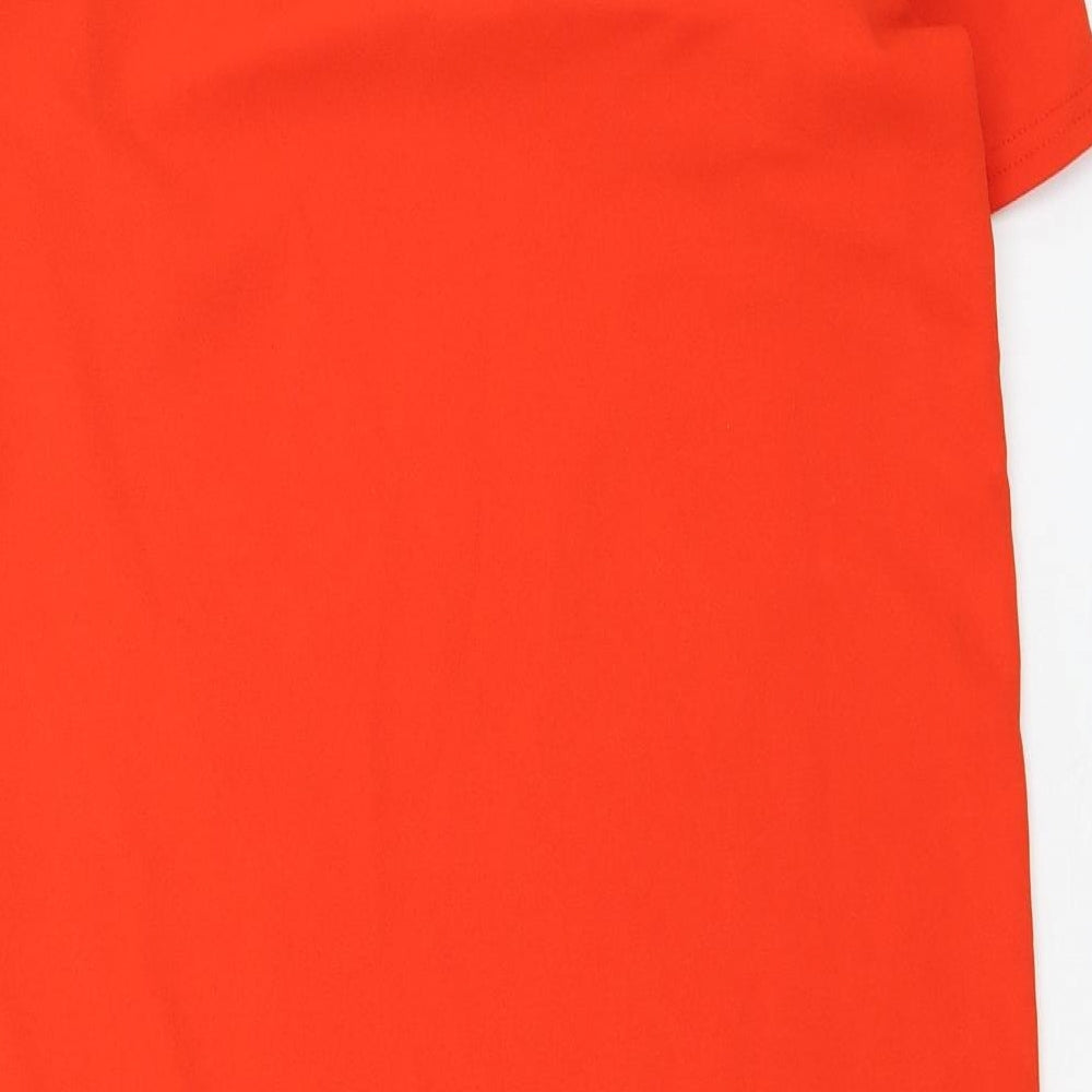River Island Womens Orange  Polyester Shift  Size 6  Round Neck Pullover