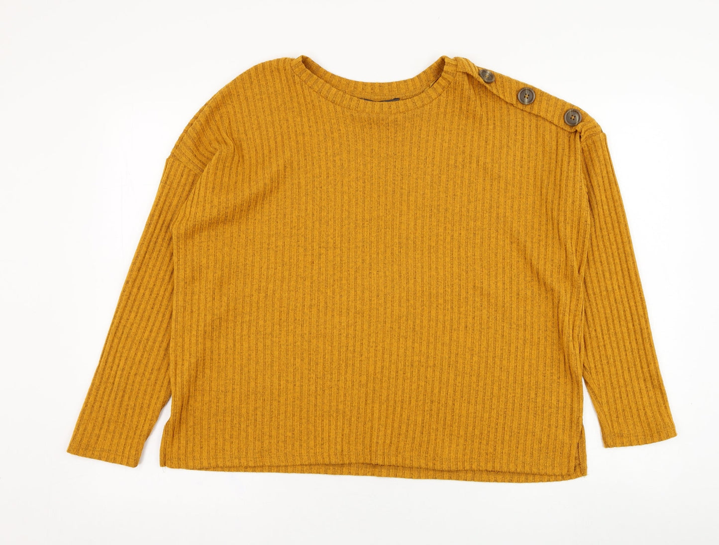 Primark Womens Yellow  Polyester Pullover Sweatshirt Size 12  Pullover