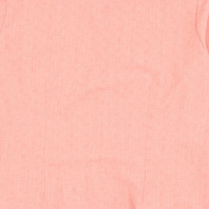 Womens UK Size 16 Bonmarché Pink Basic Button-Up