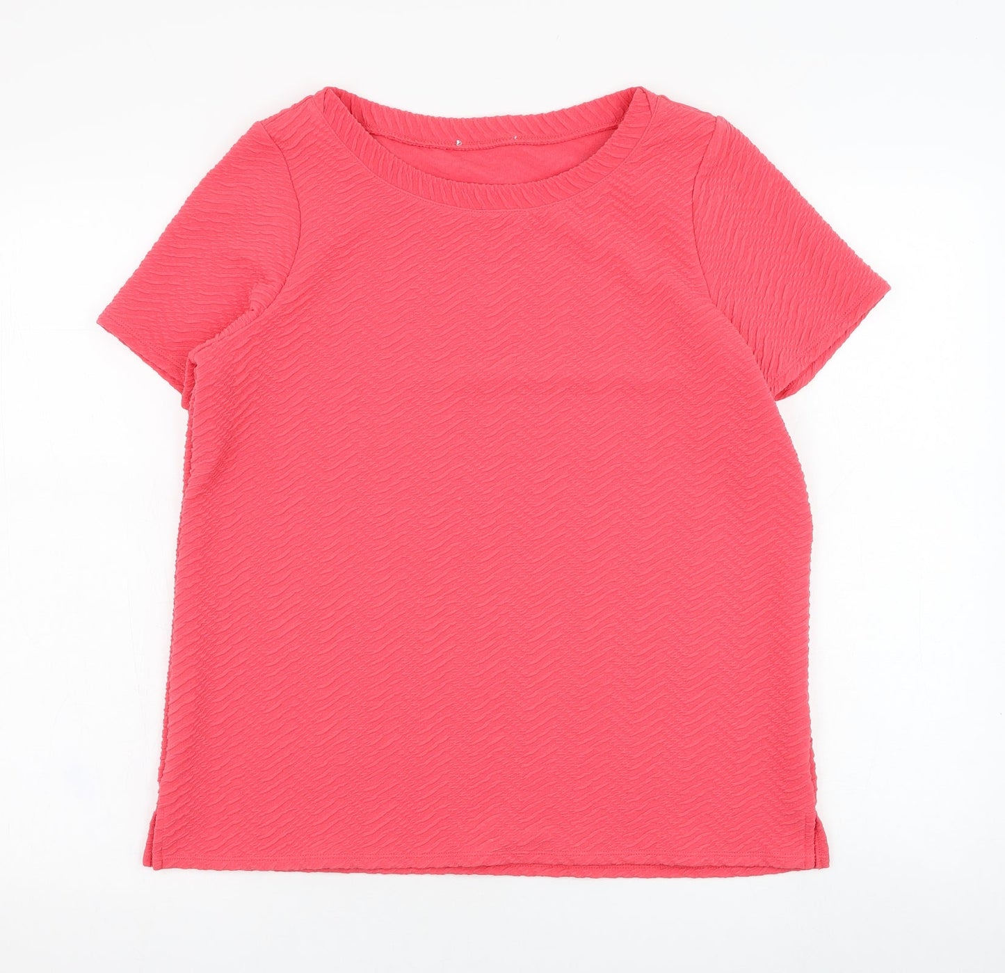 Womens UK Size 14 Marks and Spencer Pink Basic T-Shirt
