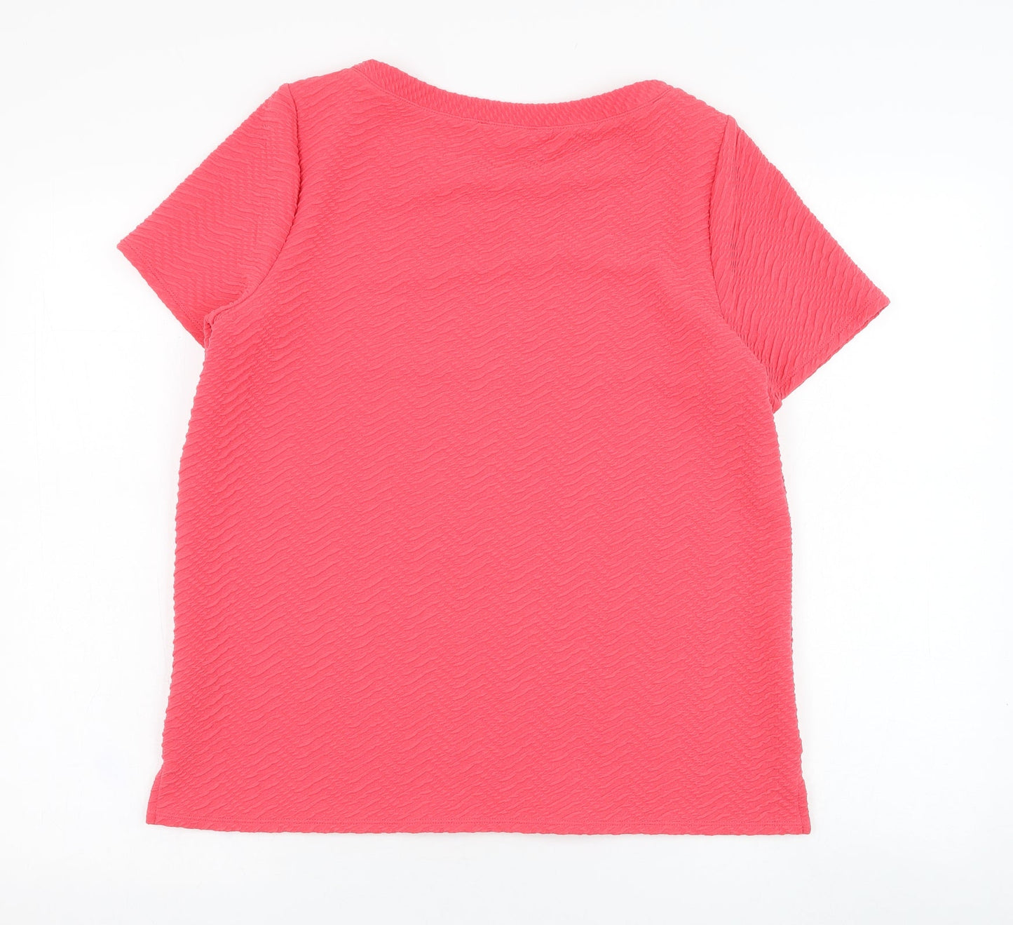 Womens UK Size 14 Marks and Spencer Pink Basic T-Shirt