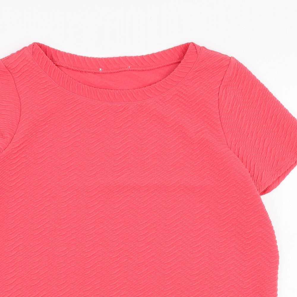 Womens UK Size 14 Marks and Spencer Pink Basic T-Shirt