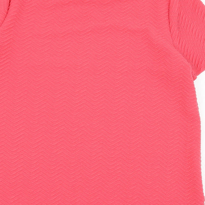 Womens UK Size 14 Marks and Spencer Pink Basic T-Shirt